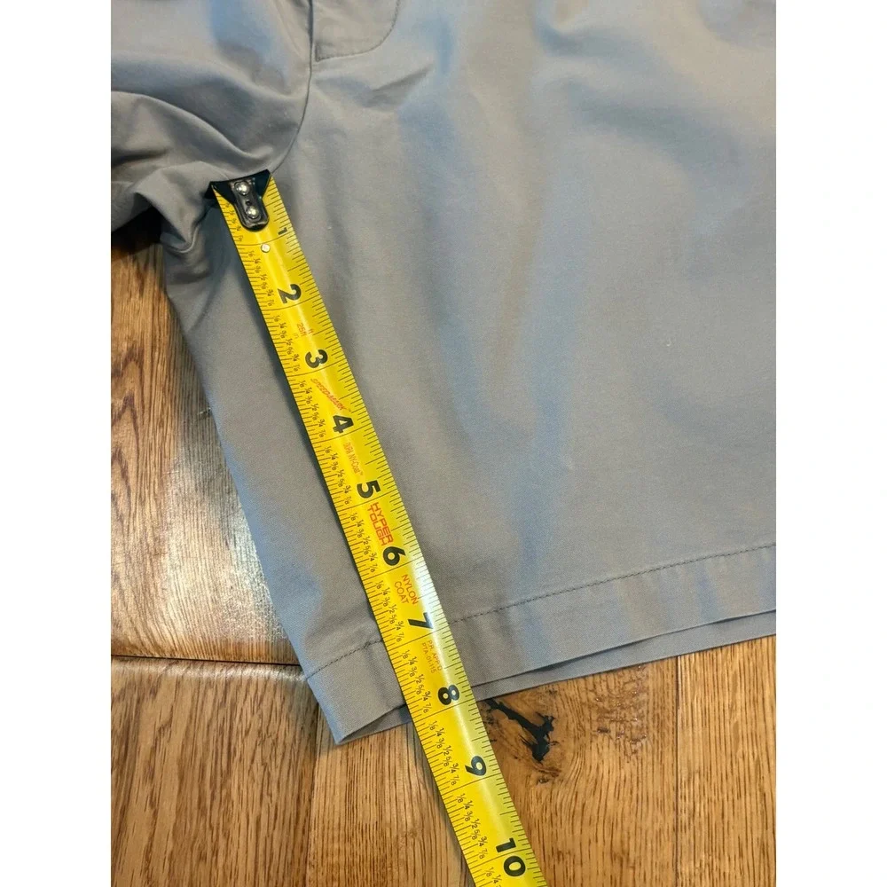 Peter Millar Mens 30 Flat Front Chino Shorts Gray Cotton ME0B16